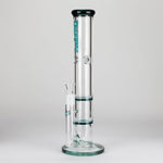 Ganjavibes | Honeycomb 14 Inches Two Disk Percolator Glass Bong By Irie Vibes Series