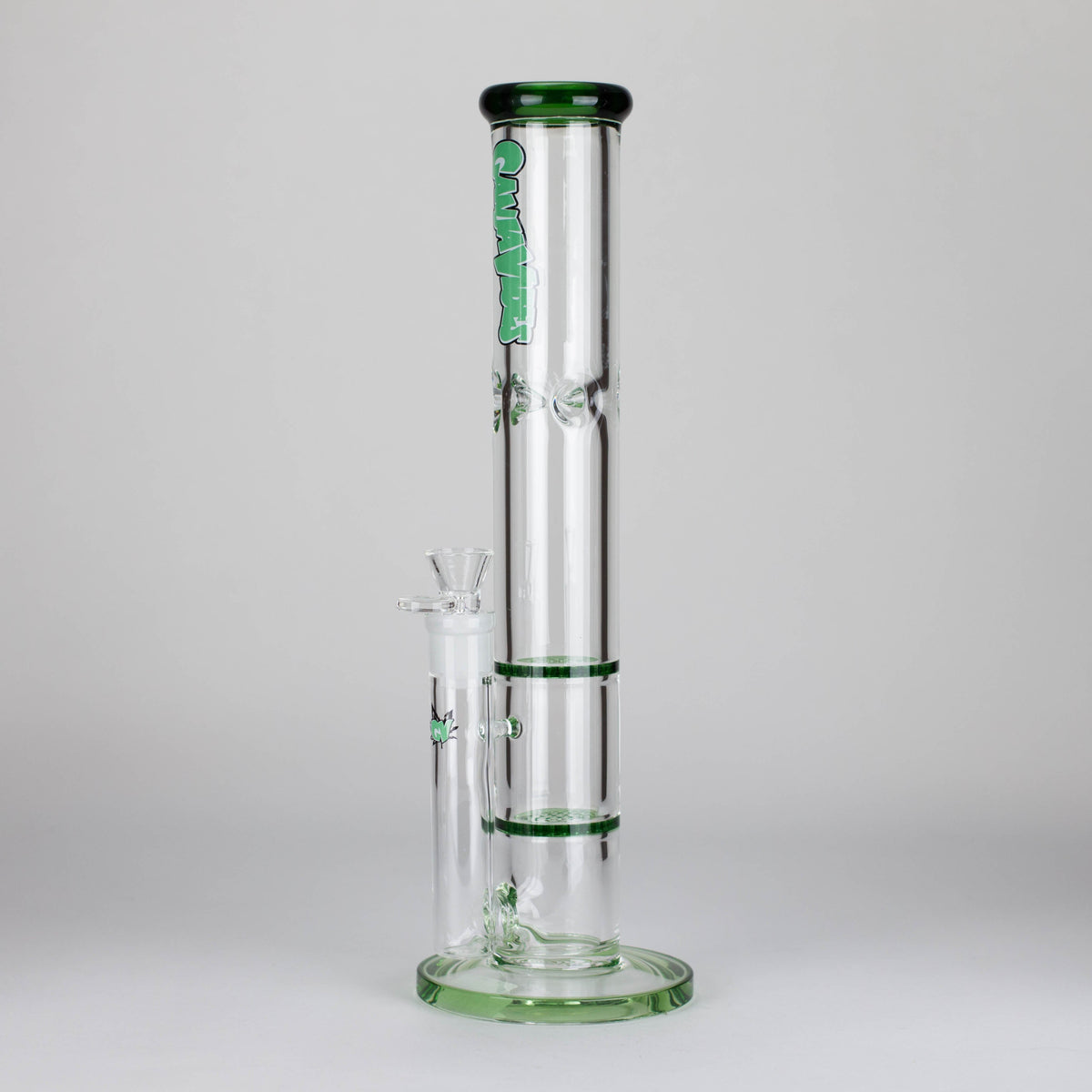 Ganjavibes | Honeycomb 14 Inches Two Disk Percolator Glass Bong By Irie Vibes Series