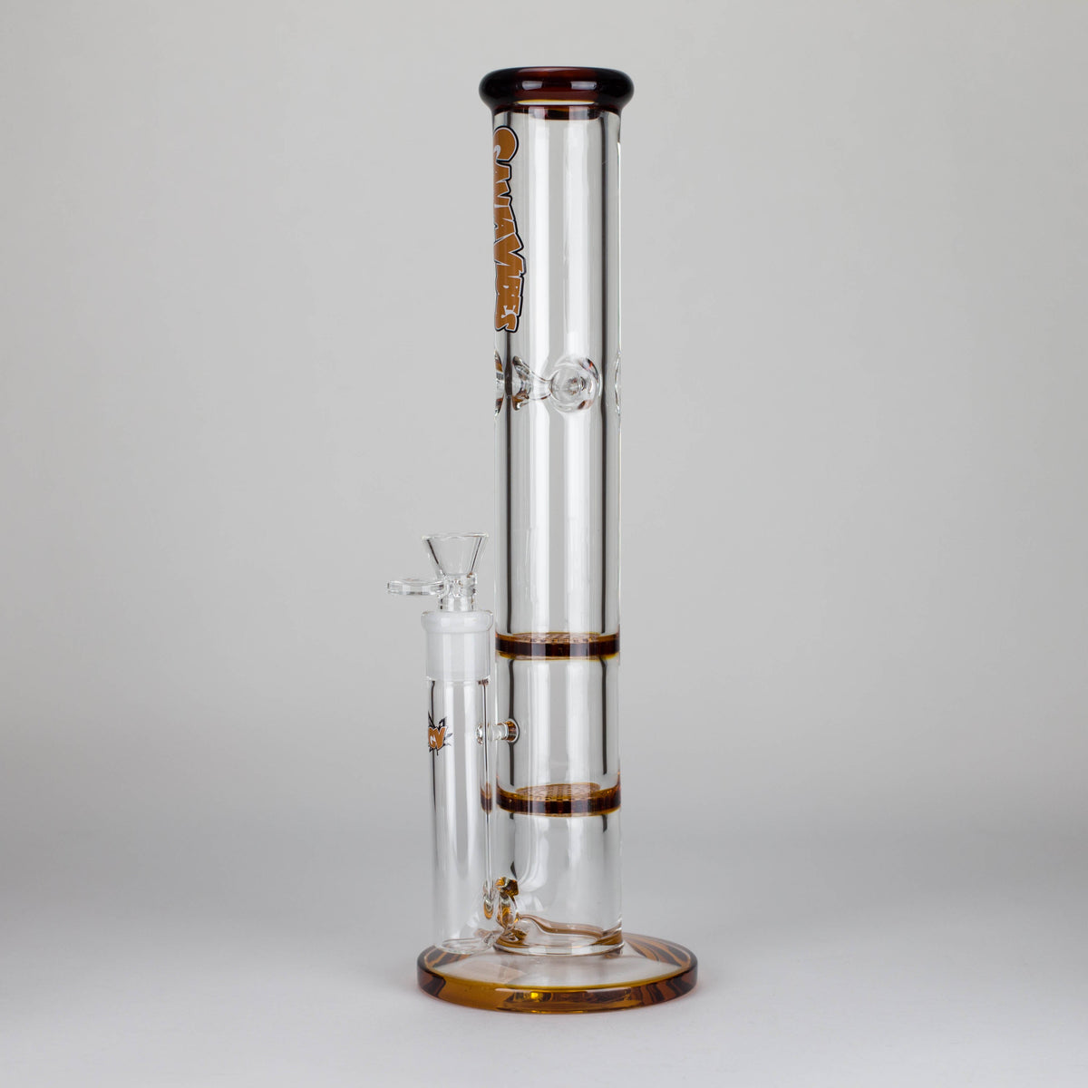 Ganjavibes | Honeycomb 14 Inches Two Disk Percolator Glass Bong By Irie Vibes Series