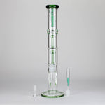 Ganjavibes | 17" Double Tree Percolator Glass Bong By Irie Vibes