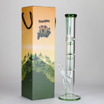 Ganjavibes | 17" Double Tree Percolator Glass Bong By Irie Vibes