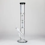 Ganjavibes | 17" Double Tree Percolator Glass Bong By Irie Vibes