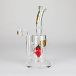 Ganjavibes | 8.5 inches Strawberry perc Waterpipe & Dabrig with Quartz Banger
