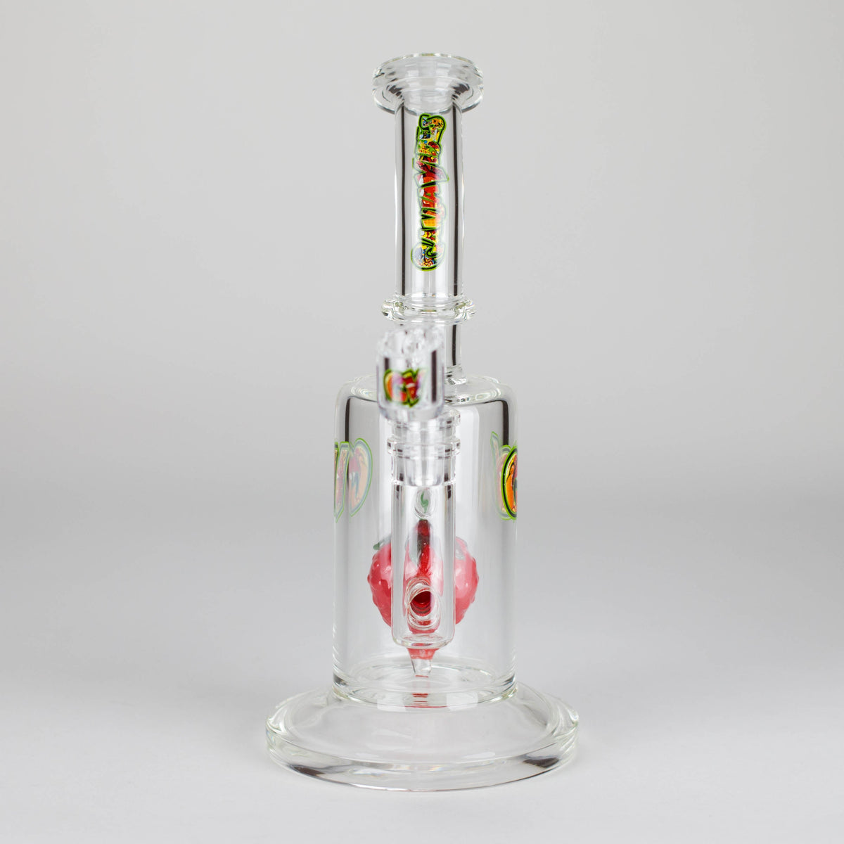 Ganjavibes | 8.5 inches Strawberry perc Waterpipe & Dabrig with Quartz Banger