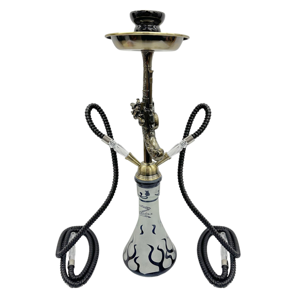 Zebra | 21" Smoke Wild West Gun 2-Hose Hookah