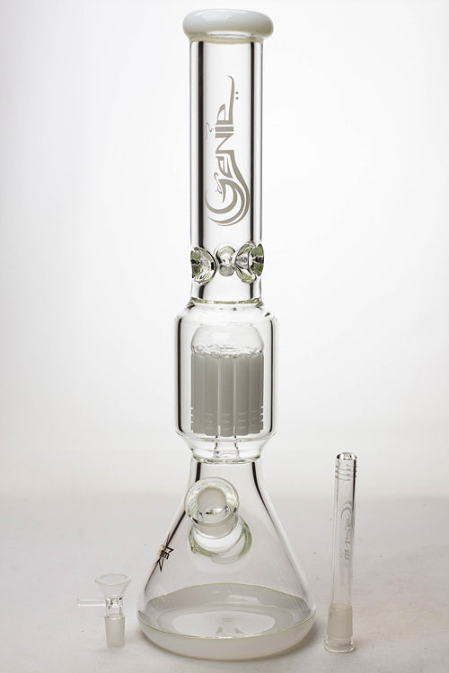 17.5" Genie 10-arm9 mm colored bottom glass bong ( GE4180 )