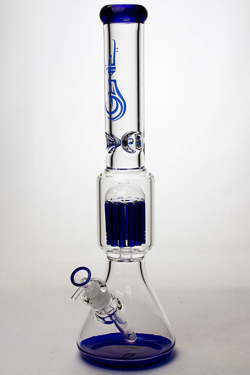 17.5" Genie 10-arm9 mm colored bottom glass bong ( GE4180 )