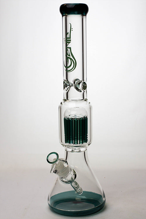 17.5" Genie 10-arm9 mm colored bottom glass bong ( GE4180 )