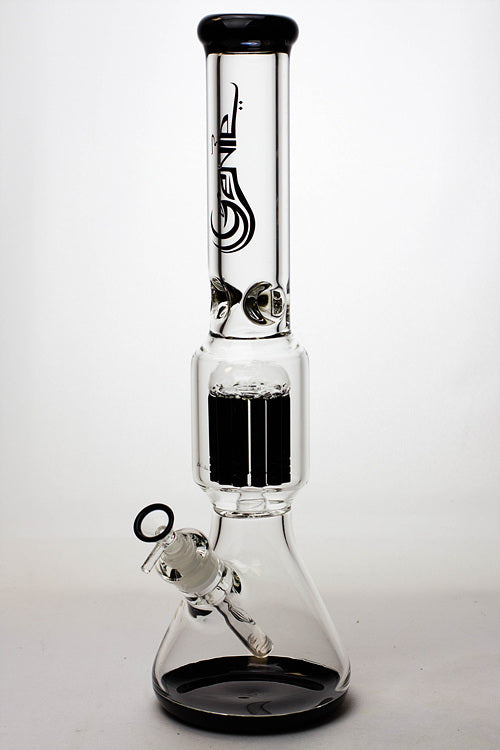 17.5" Genie 10-arm9 mm colored bottom glass bong ( GE4180 )