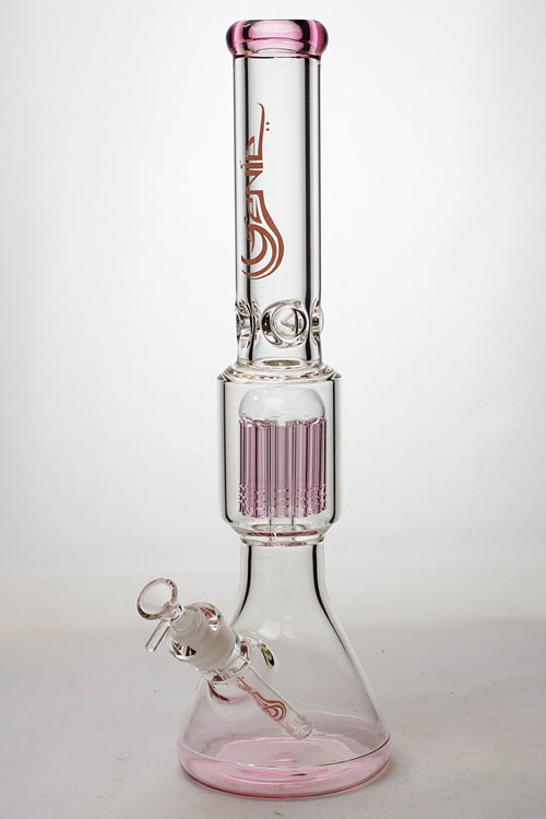 17.5" Genie 10-arm9 mm colored bottom glass bong ( GE4180 )