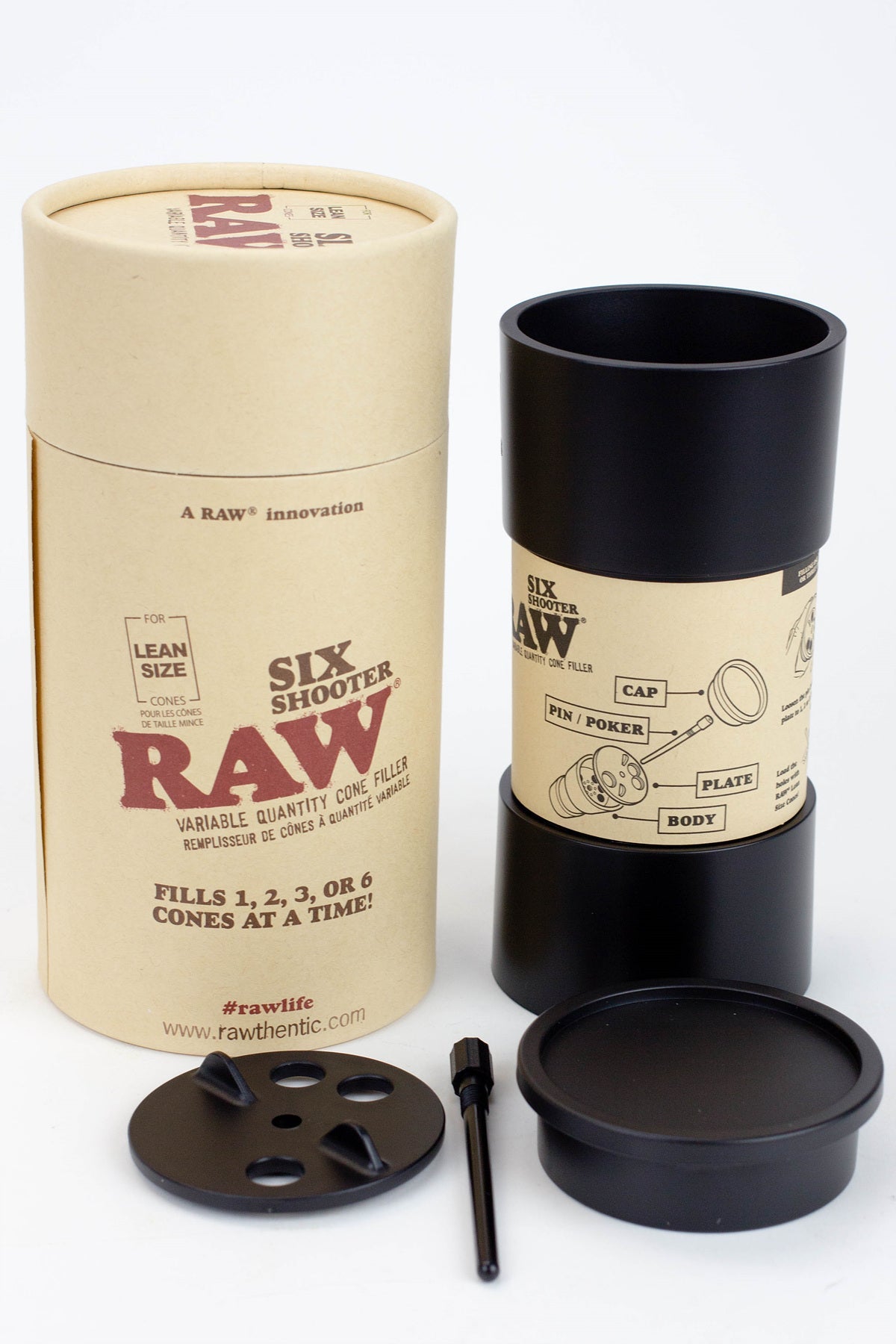 Raw six shooter for Lean size cones