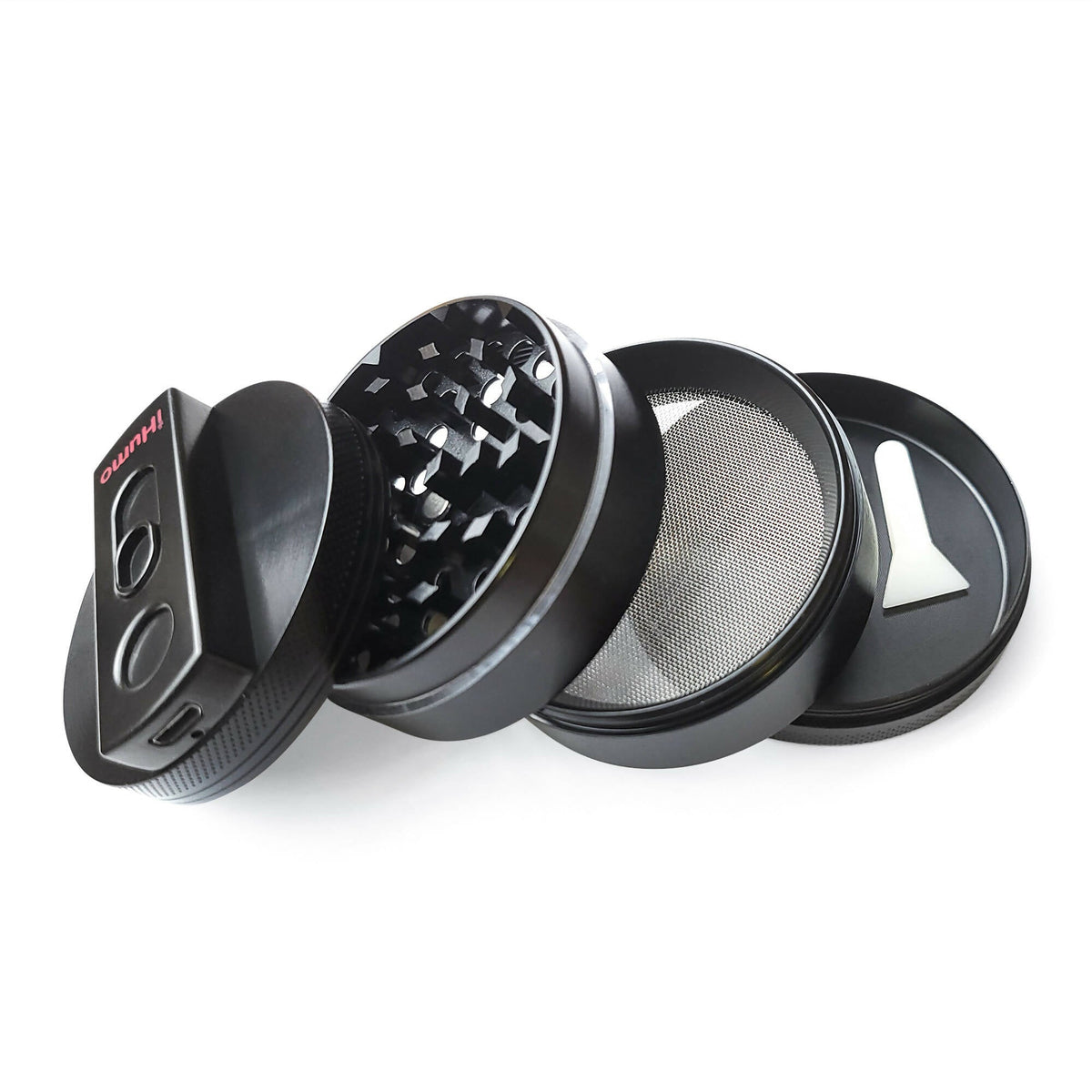 Best 2 in 1 Grinder & USB Lighter, 4 Parts (63mm)