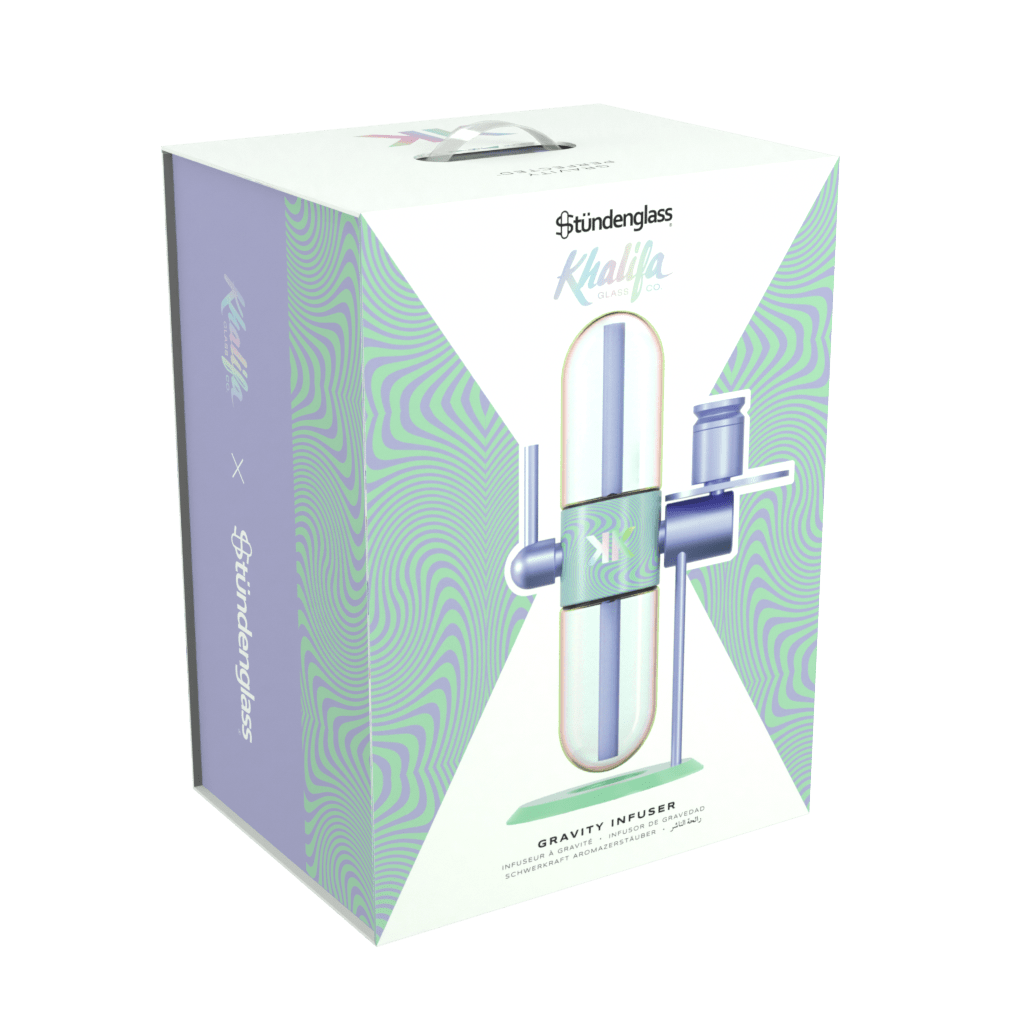 Khalifa x Stündenglass Gravity Pipe - Violet Sky / Mints