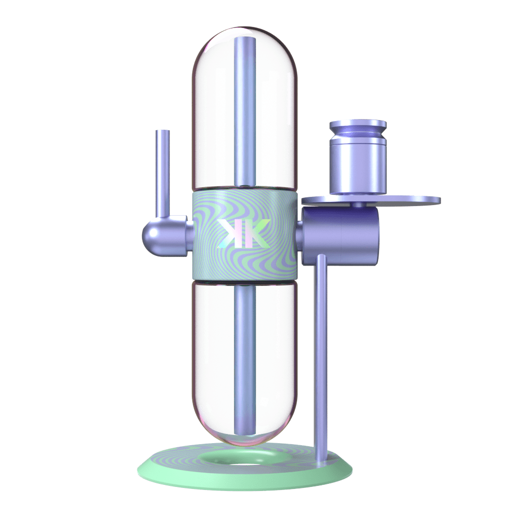 Khalifa x Stündenglass Gravity Pipe - Violet Sky / Mints