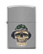 Zippo 58383 Leaf Cannabis Skull