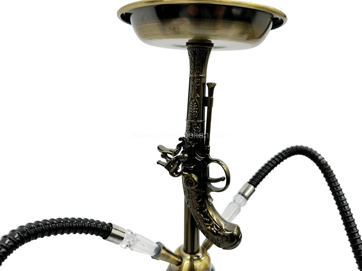 Zebra | 21" Smoke Wild West Gun 2-Hose Hookah