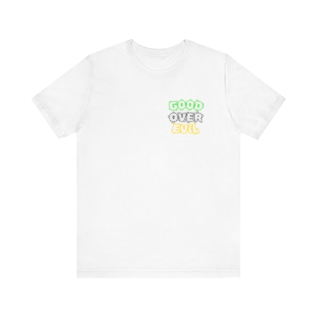 Unisex Short Sleeve Tee - "Good Over Evil" Lion Design for Positive Vibes
