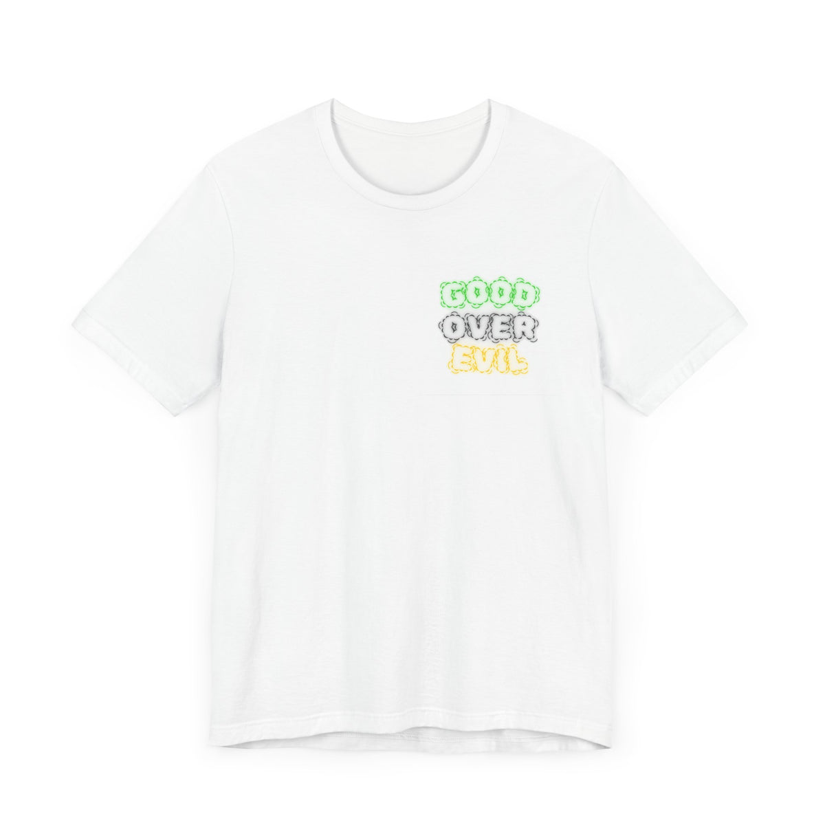 Unisex Short Sleeve Tee - "Good Over Evil" Lion Design for Positive Vibes