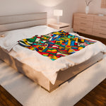 Vibrant World Flags Plush Blanket - Cozy Decorative Throw for Travel Lovers