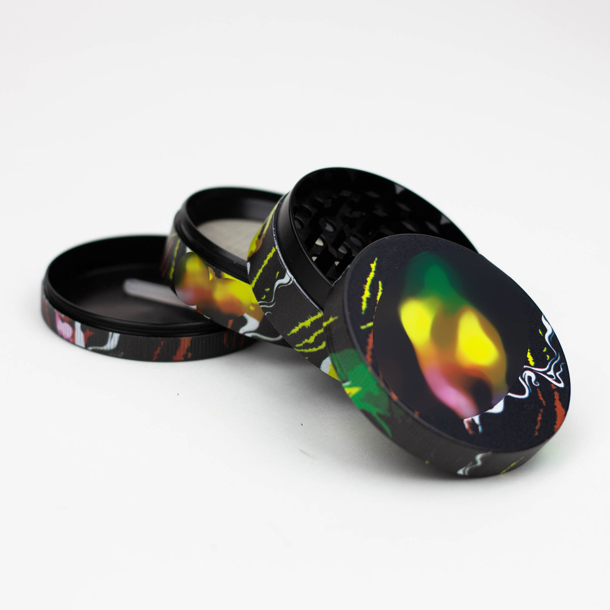 GENIE 4 parts 63 mm Rasta man metal grinder Box of 6 [SSP057]