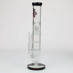 16" H2O Dual Honeycomb diffuser Glass water bong [H2O-27]