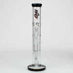 16" H2O Dual Honeycomb diffuser Glass water bong [H2O-27]