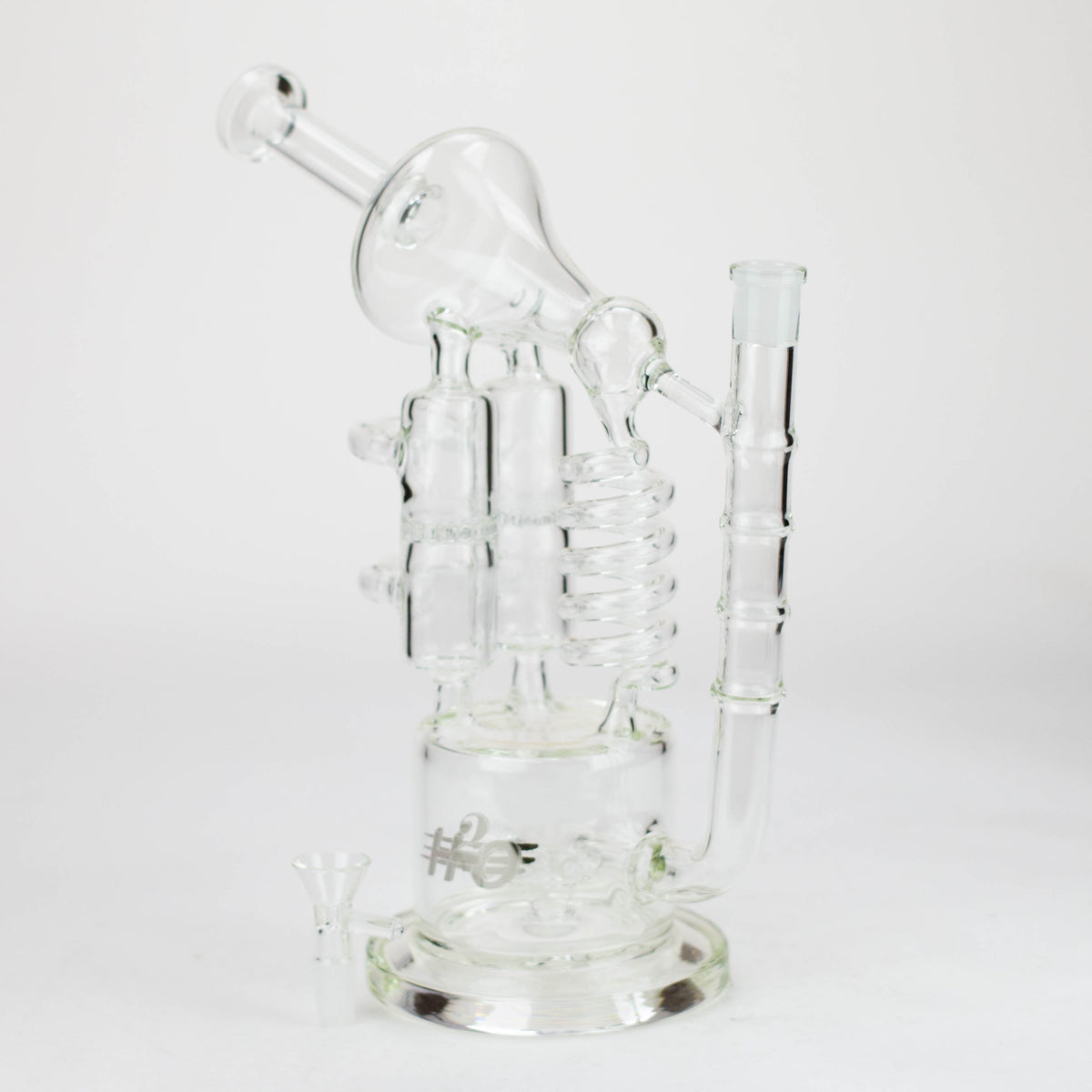H2O | Bang en verre à recyclage d'eau de 12 pouces [H2O-5027]