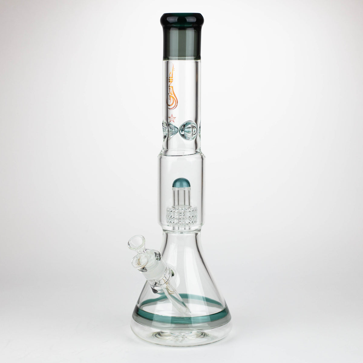 GENIE | 17" shower head percolator 7 mm glass water bongs [GB20011]