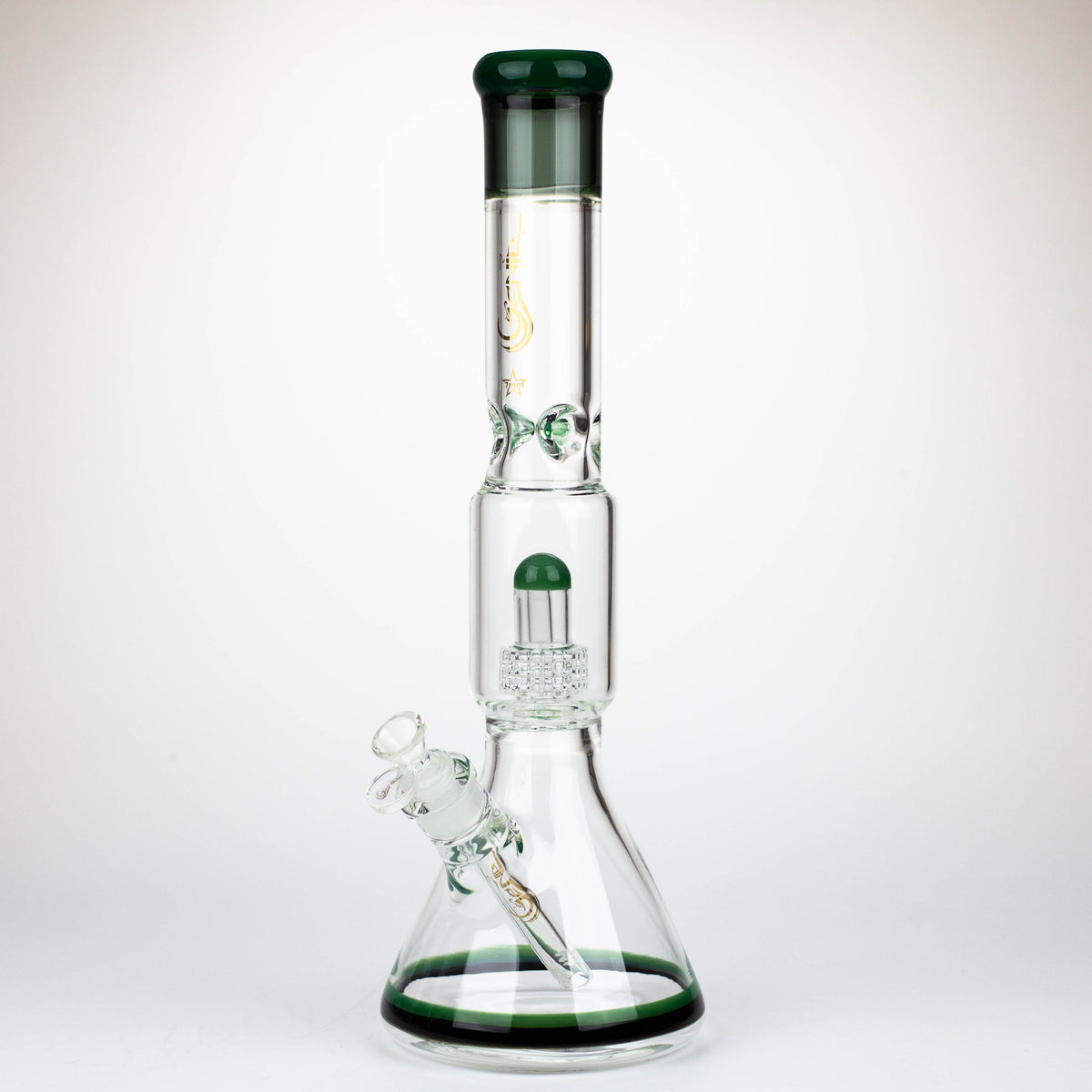 GENIE | 17" shower head percolator 7 mm glass water bongs [GB20011]