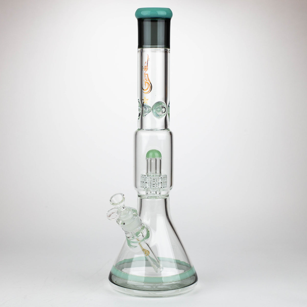 GENIE | 17" shower head percolator 7 mm glass water bongs [GB20011]