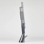 Bong de vidrio de 27" con diseño de escopeta y baño electrochapado con soporte de exhibición [GU004]