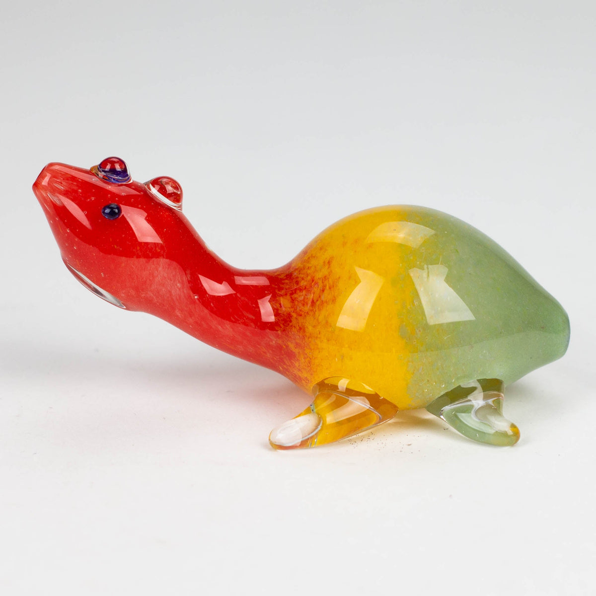Pipa rasta de 4" con forma de tortuga, de adentro hacia afuera [PIP976]