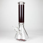 Bong de vidrio de 9 mm y 14" con diseño de lujo [PIP871]