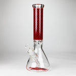 Bong de vidrio de 9 mm y 14" con diseño de lujo [PIP871]
