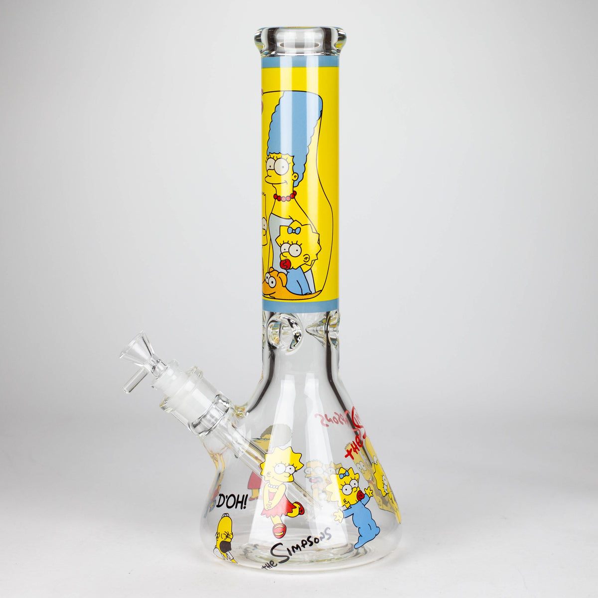 Bongs de vidrio de 9 mm con dibujos animados de la familia amarilla de 14" [PIP789]