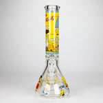 14" Yellow Family Cartoon 9 mm glass bongs [PIP789]
