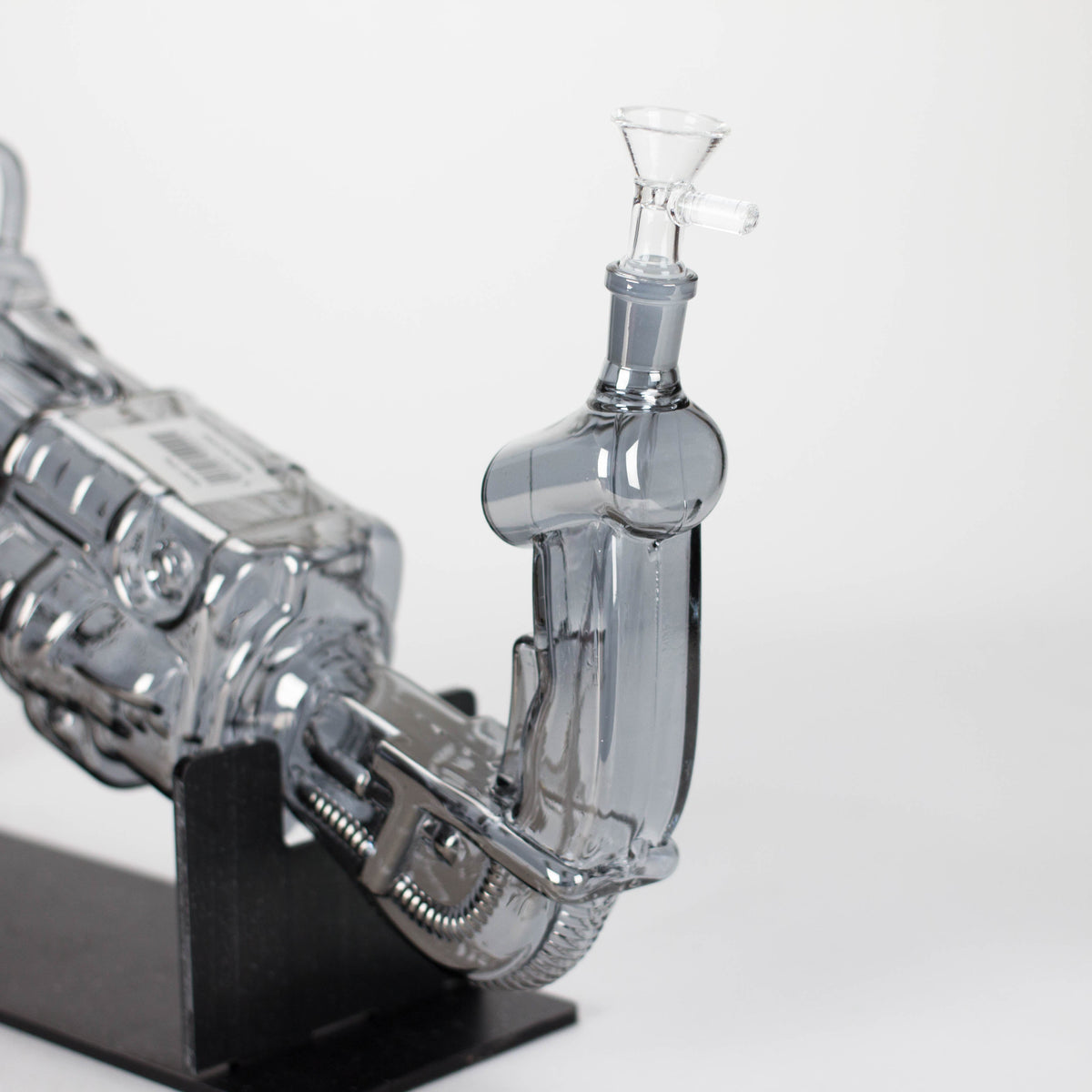 24" Electroplated Machine gun Design Glass Bong with Display Stand [GU002]