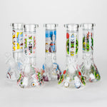 8.5" Cartoon Designs Glow In The Dark beaker bong In the Box [PIP301]