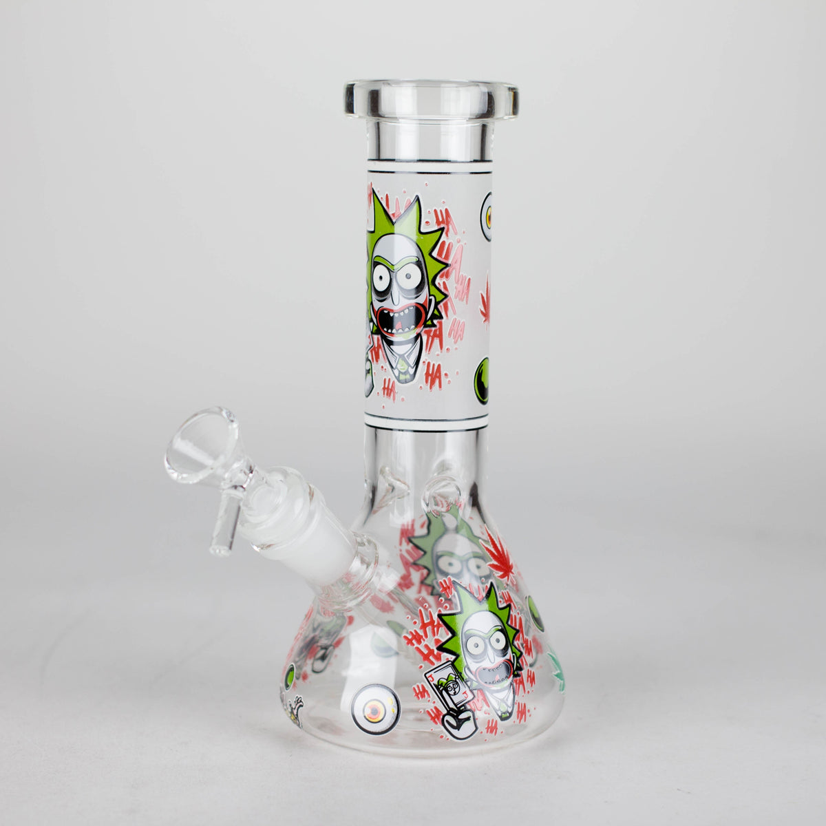 8.5" Cartoon Designs Glow In The Dark beaker bong In the Box [PIP301]