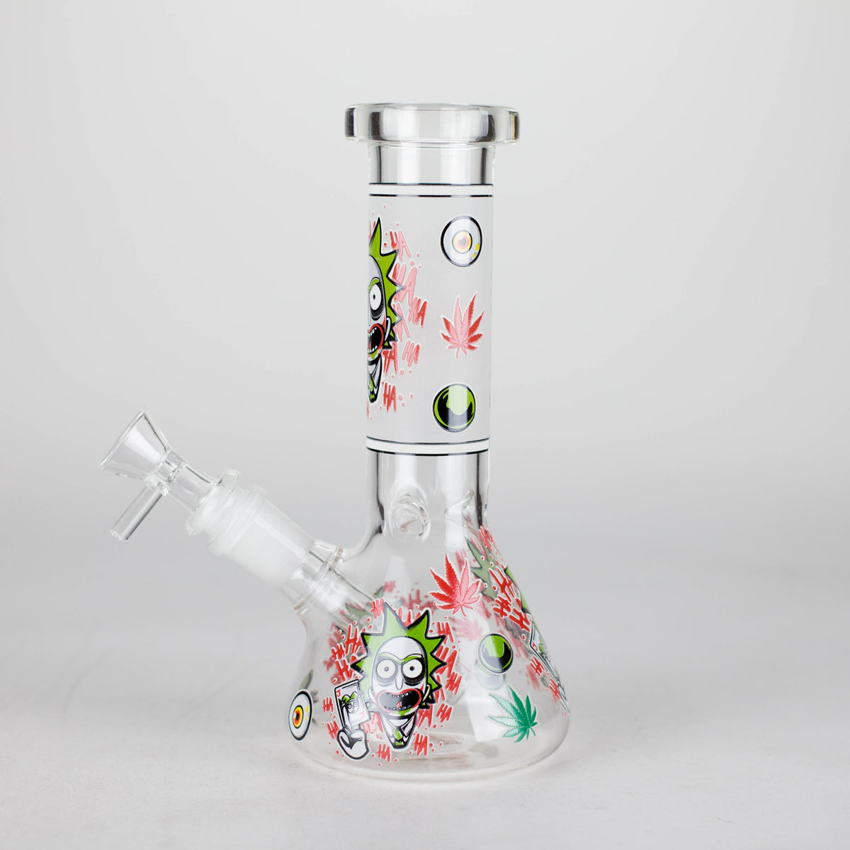 8.5" Cartoon Designs Glow In The Dark beaker bong In the Box [PIP301]