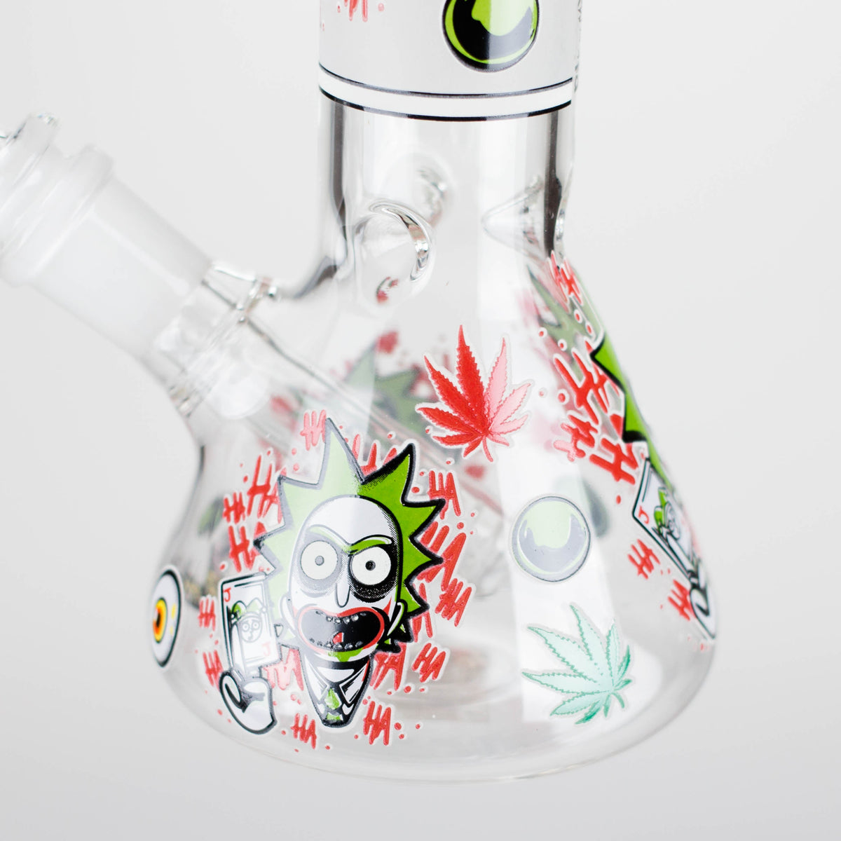 8.5" Cartoon Designs Glow In The Dark beaker bong In the Box [PIP301]