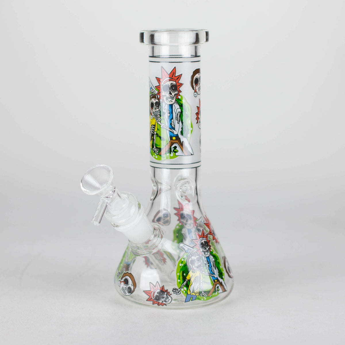 8.5" Cartoon Designs Glow In The Dark beaker bong In the Box [PIP301]