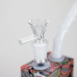 7" Glass Mini Bong Orange Skull Color Printed [JBLMIN-08-7A]