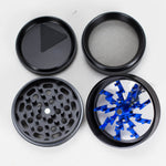60mm 4 Part Grinder, With Grinding Gear on Top and Black Color [CN6402]
