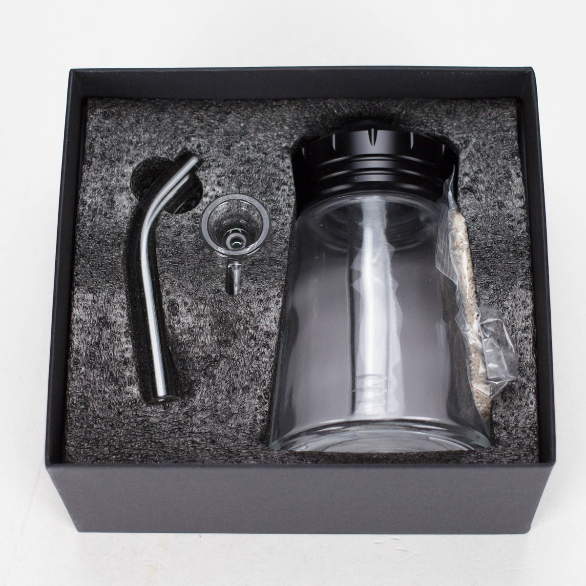 6" Glass Bong with Aluminum Cap [YD2092]