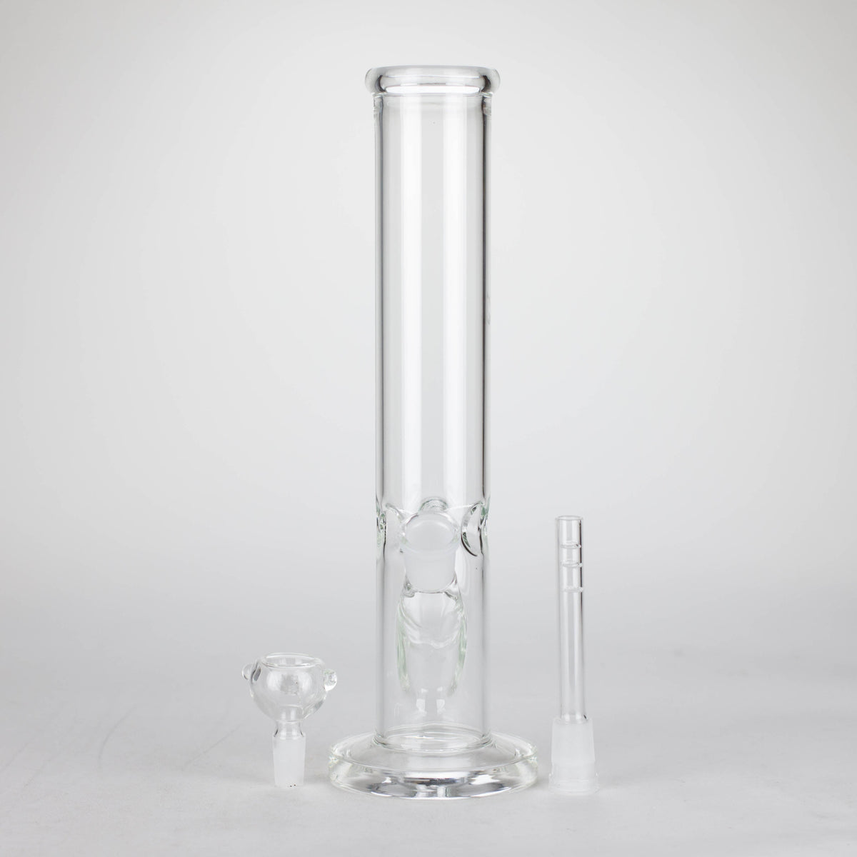 Bong de tubo recto transparente de 12"