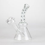 6" Bent neck twist glass bong with diffuser