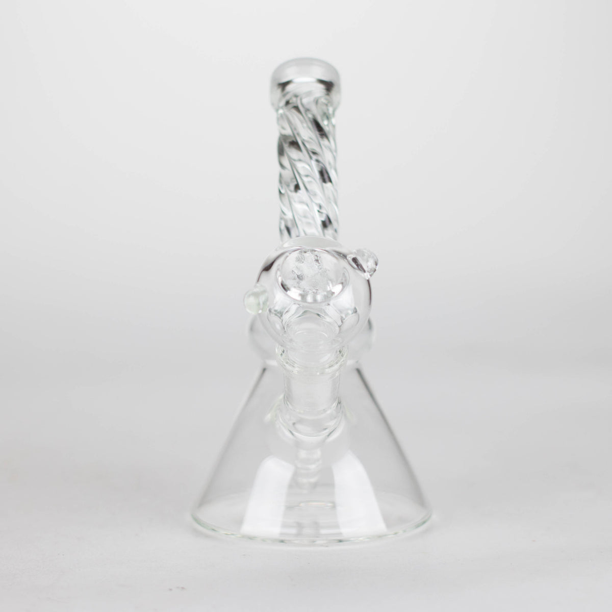 6" Bent neck twist glass bong with diffuser