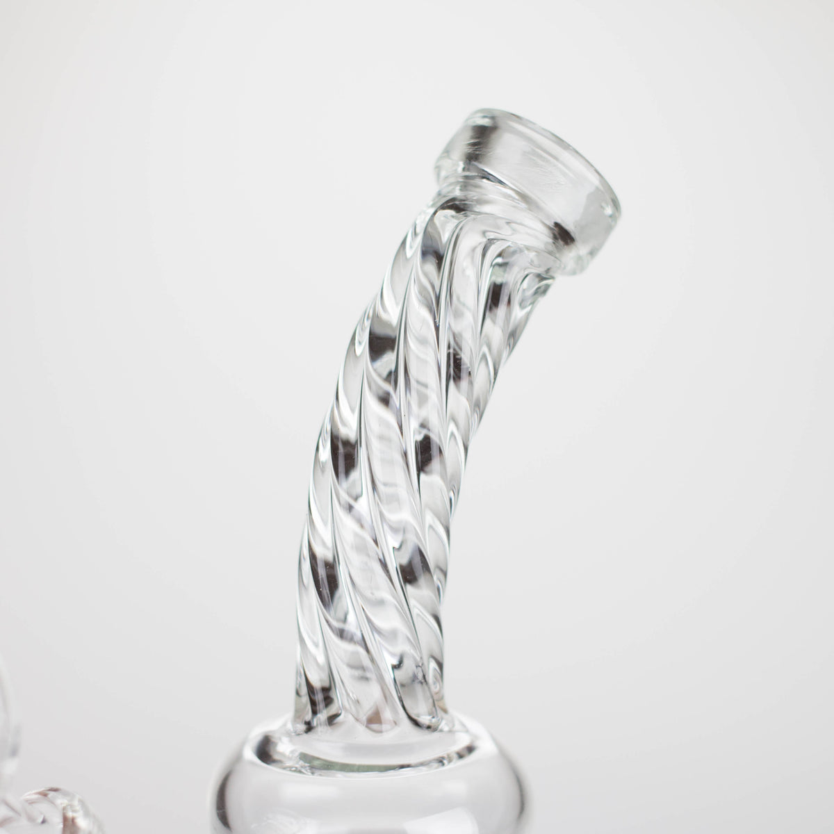 6" Bent neck twist glass bong with diffuser