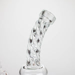 6" Bent neck twist glass bong with diffuser